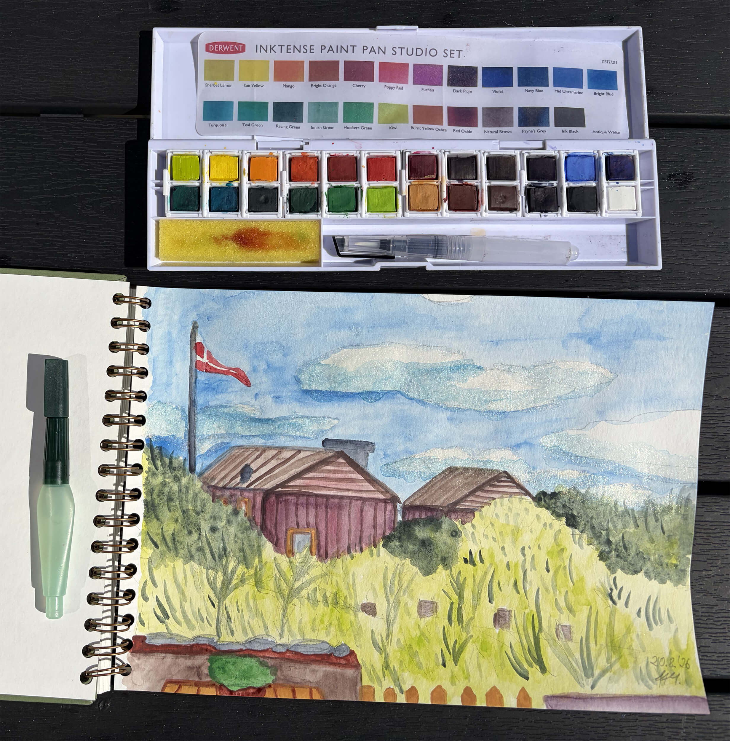 Dänemark Dünen Aquarell fertig